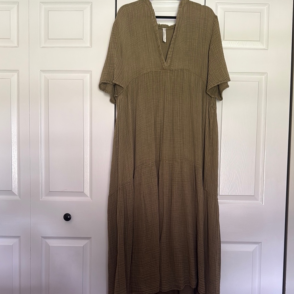 Anthropologie Olive Midi Dress